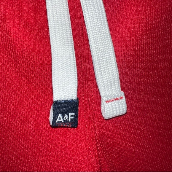 Abercrombie and Fitch Gym Shorts Men’s L Basketball Red Vintage 90s Baggy - Picture 3 of 10